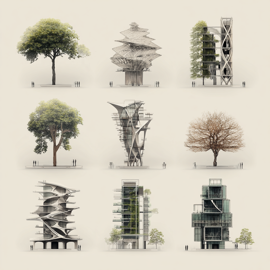 Variazioni tipologiche tra alberi e strutture verticali